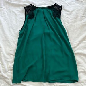Green target tank top blouse.